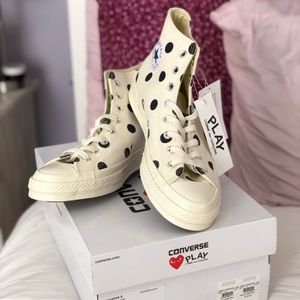 Comme des Garcons Play White Converse Edition